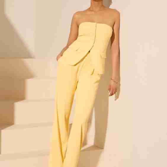 Pleated Wide-Leg Pant