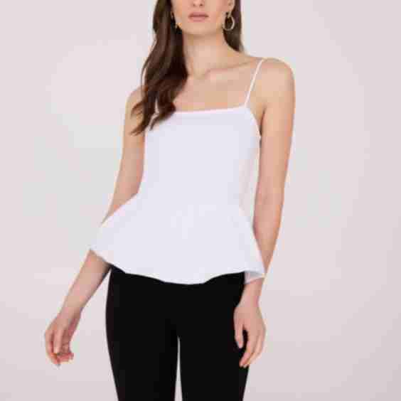 Bubble Hem Cotton Tank Top