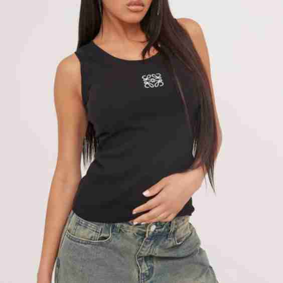 Scoop Neck Swirl Graphic Print Vest