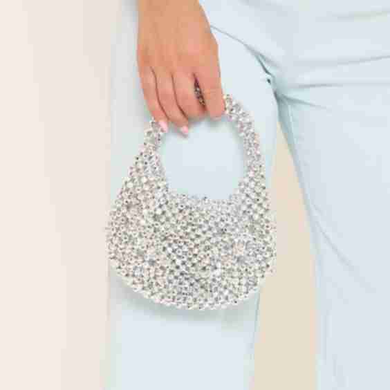 Oscar All Over Beaded Detail Grab Bag