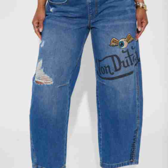 Boxer Barrel Leg Jeans
