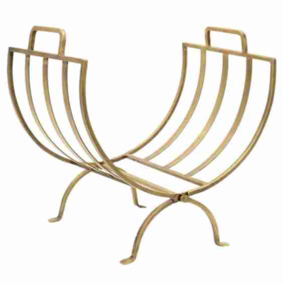 Linear Brass Log Holder