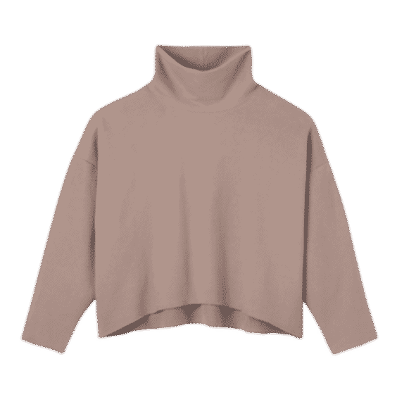 Raw Edge Turtleneck