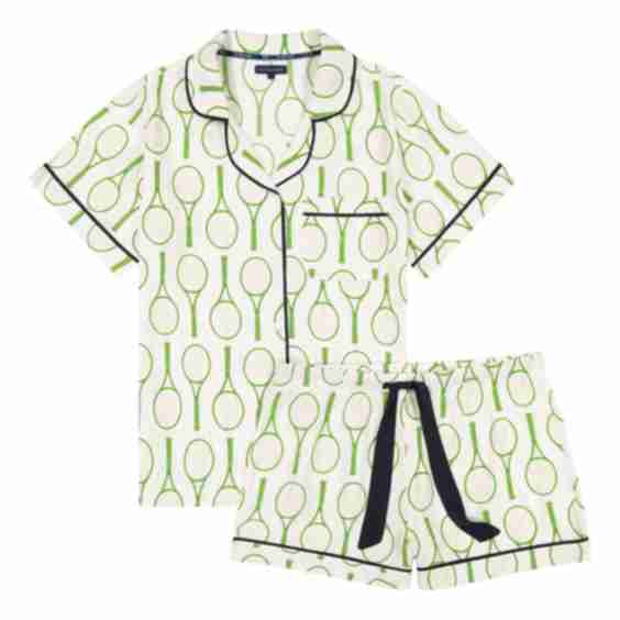 Tennis Time Pajama Shorts Set