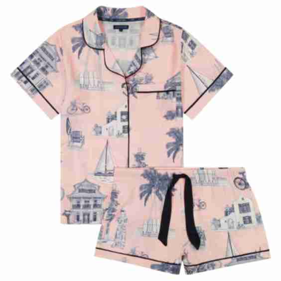 Florida Toile Pajama Shorts Set