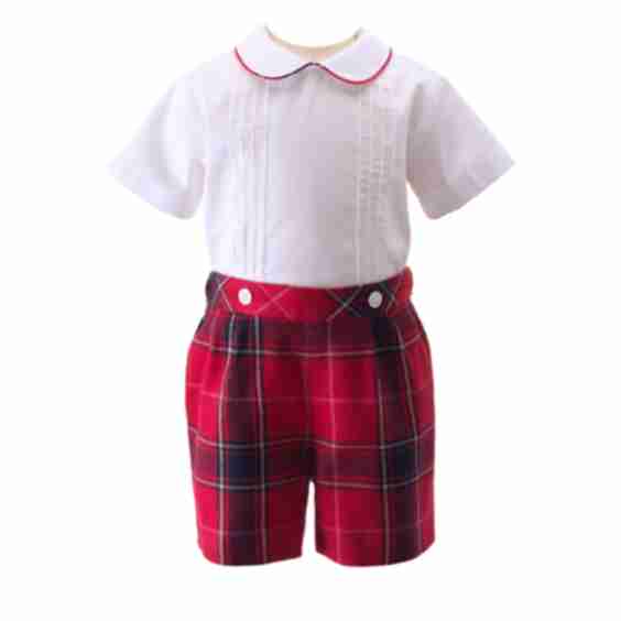  Tartan Shirt And Shorts Set