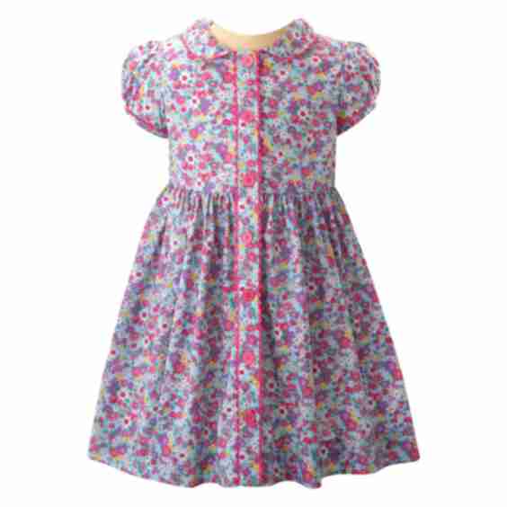 Floral Button-Front Dress