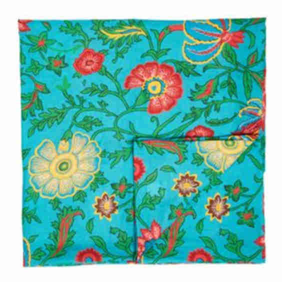Dragon Flower Turchese Table Cloth 