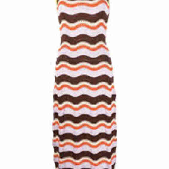 Striped Crocheted Cotton Maxi Dress