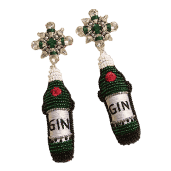 Gin Bottle Earrings 