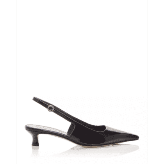 Catrina Leather Kitten-Heel Slingback Pumps
