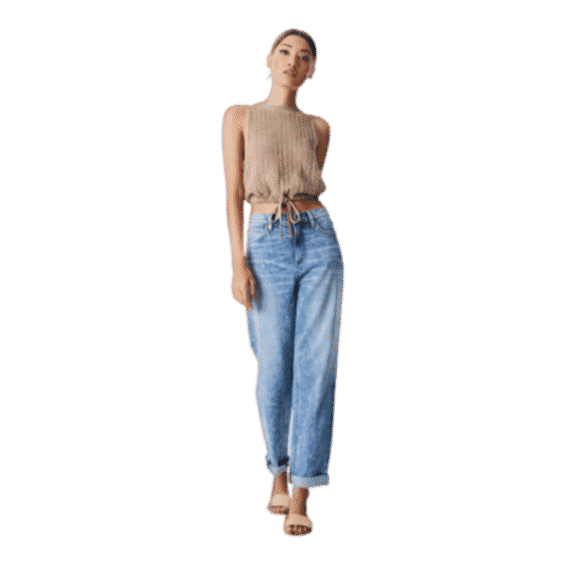 Tevin Cropped Drawstring Hem Tank