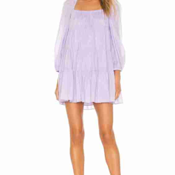 Rowen Embellished Square Neck Babydoll Dress