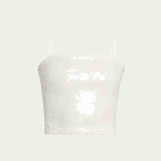 Ceresi Sequined Spaghetti-Strap Bandeau Top