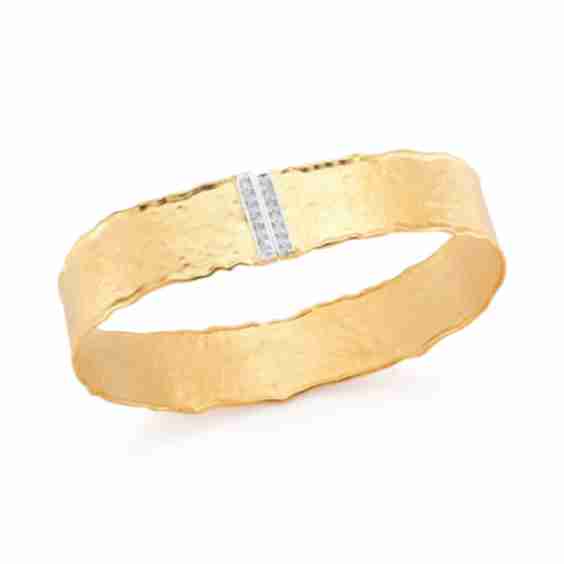 14K Diamond Narrow Cuff