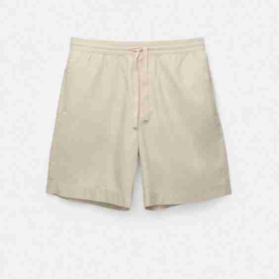 Linen Blend Jogger Bermuda Shorts 