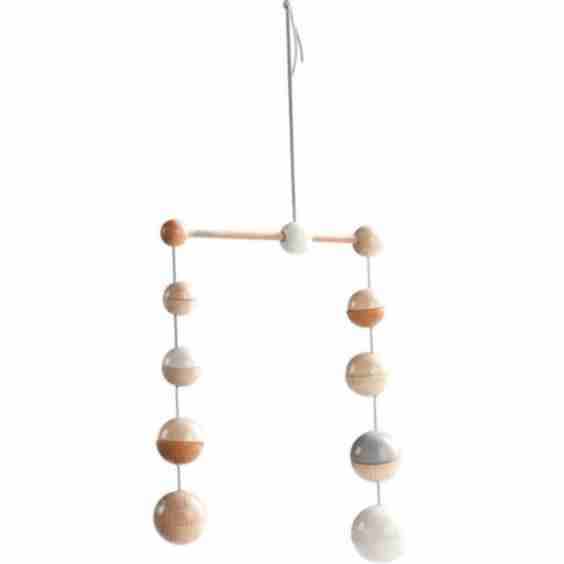 Baby Mobile Dots - Natural Wooden Nursery Ceiling Decoration