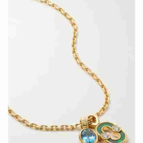 Magnetic Twist 18-Karat Recycled Gold Multi-Stone Necklace