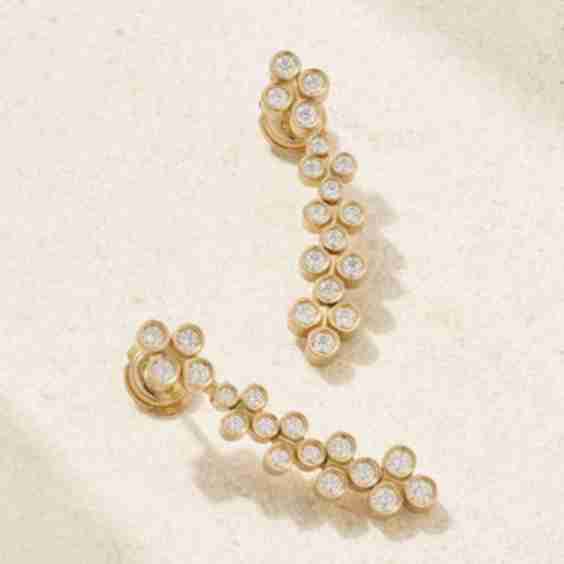 Cascade 18 Karat Gold Diamond Earrings