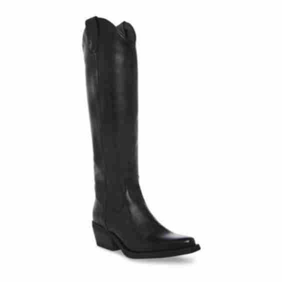 Heard Black Leather Western Boots