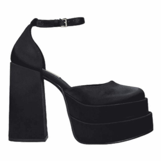 Charlize Platform-Heel Satin Sandals