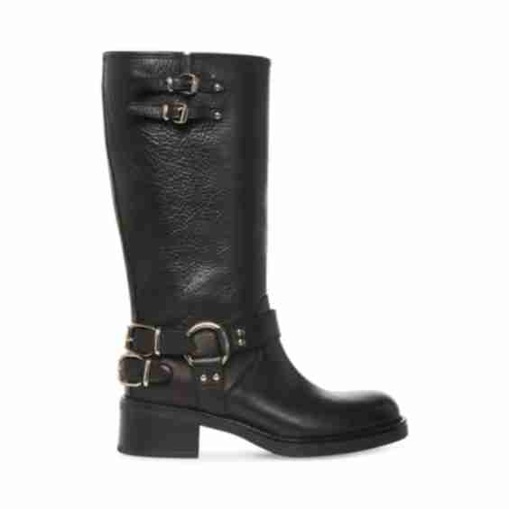 Axelle Black Leather Boots