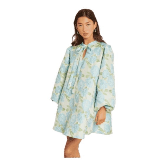 Sentimental Jacquard Bow Dress
