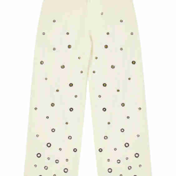 Wide-leg Gambia Jeans with Eyelets