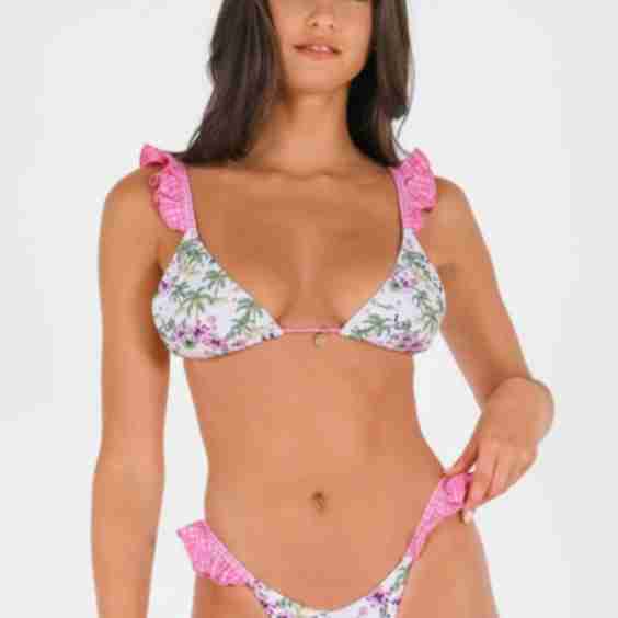 Tessa Ruffled Triangle Top