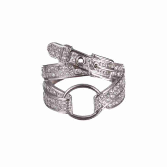 Sparkling Bow Gemstone Ring