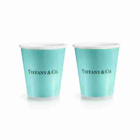 Coffee Cups Set of Two in Bone China
