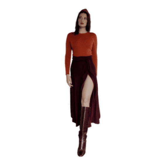Tidal Wrap Merino Wool Skirt