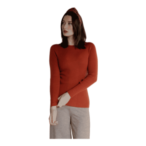 Kass Crew Ribbed Merino Wool Pullover