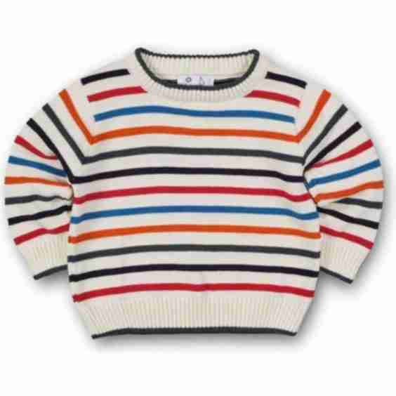 Sweater with Raised Stripes