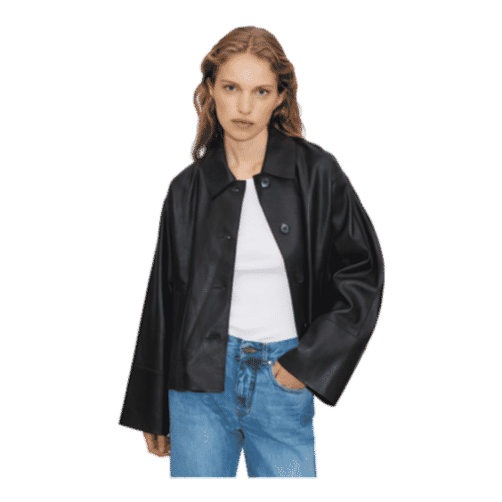 Leather Wear-with-Everything Swing Jacket
