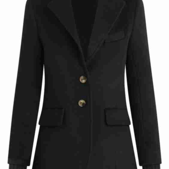 City Wool Blend Single Breasted Blazer