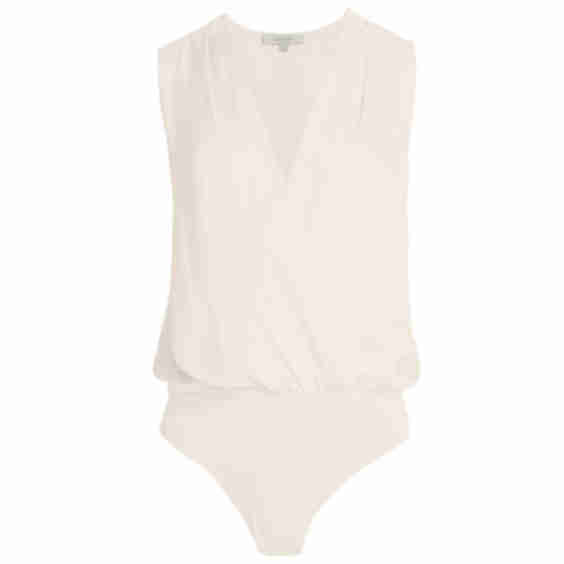 Date Satin Surplice Bodysuit