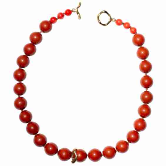 Raquel Red Jasper and Coral Necklace