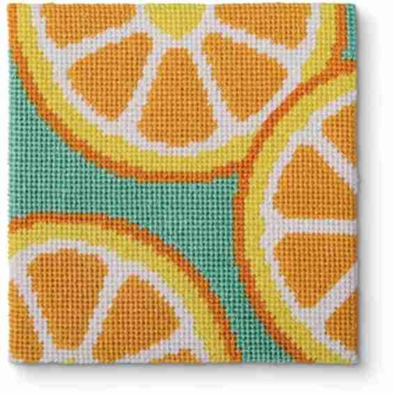 5" x 5" Citrus Needlepoint Kit