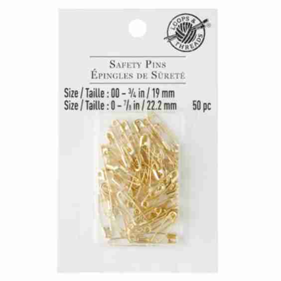 Safety Pins, 3/4" & 7/8"