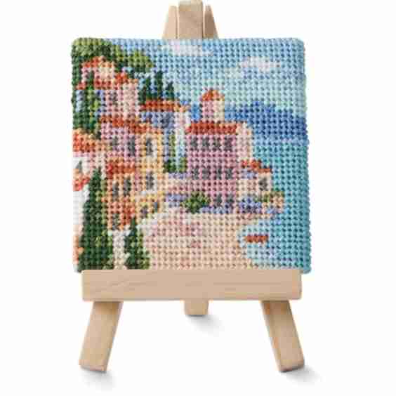3" x 3" Portofino Needlepoint Kit with Easel