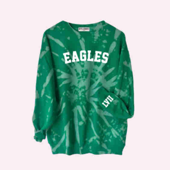 GO TEAM ♡ Tie-Dye Sweatshirt - Optional Personalized Cuff