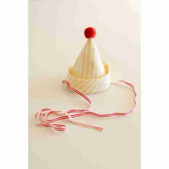 Yellow Linen Party Hat