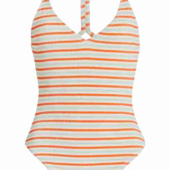 Textured One-Piece Swimsuit