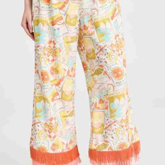 Postcard Fringe Pants