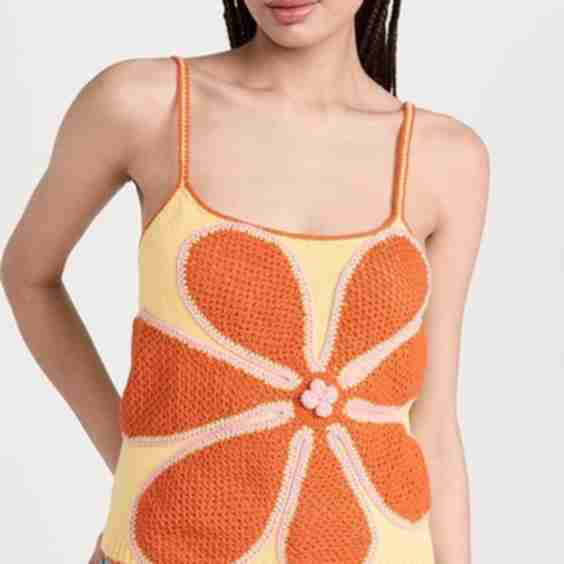 Crochet Flower Tank