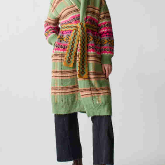 Bianca Plaid Fair Isle Robe