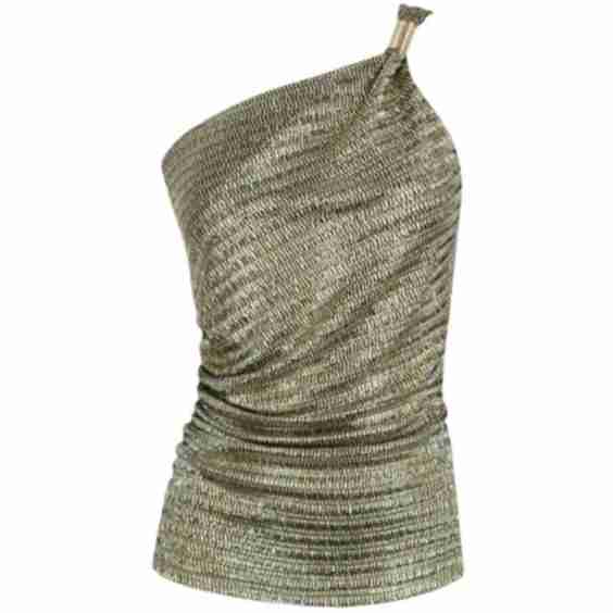 Name's Sake Yellow Gold One Shoulder Top