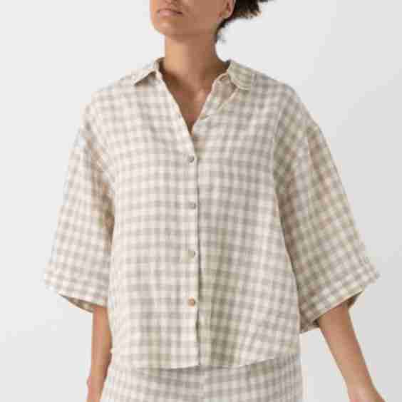 French Flax Linen Ruby Shirt