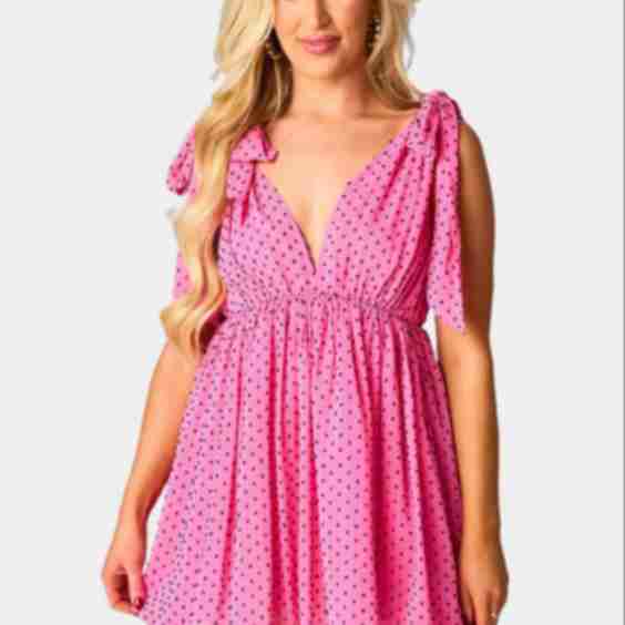 Melanie Tie Shoulder Mini Dress